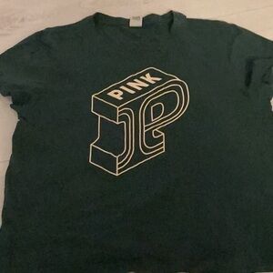 PINK Victoria's Secret Forest Tee with White Logo